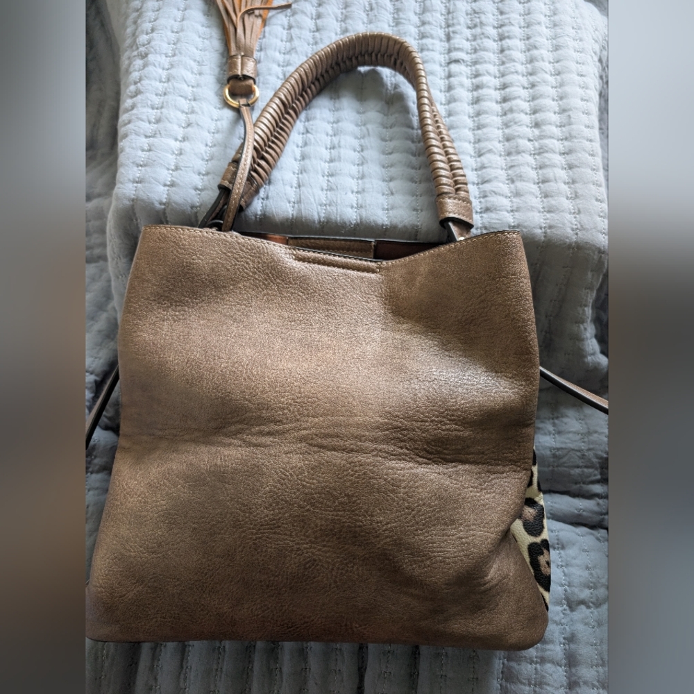Market & Spruce Tan Leather Tote Bag